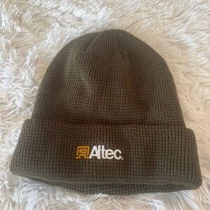 Port Authority Olive Green Knit Beanie Altec Logo One Size